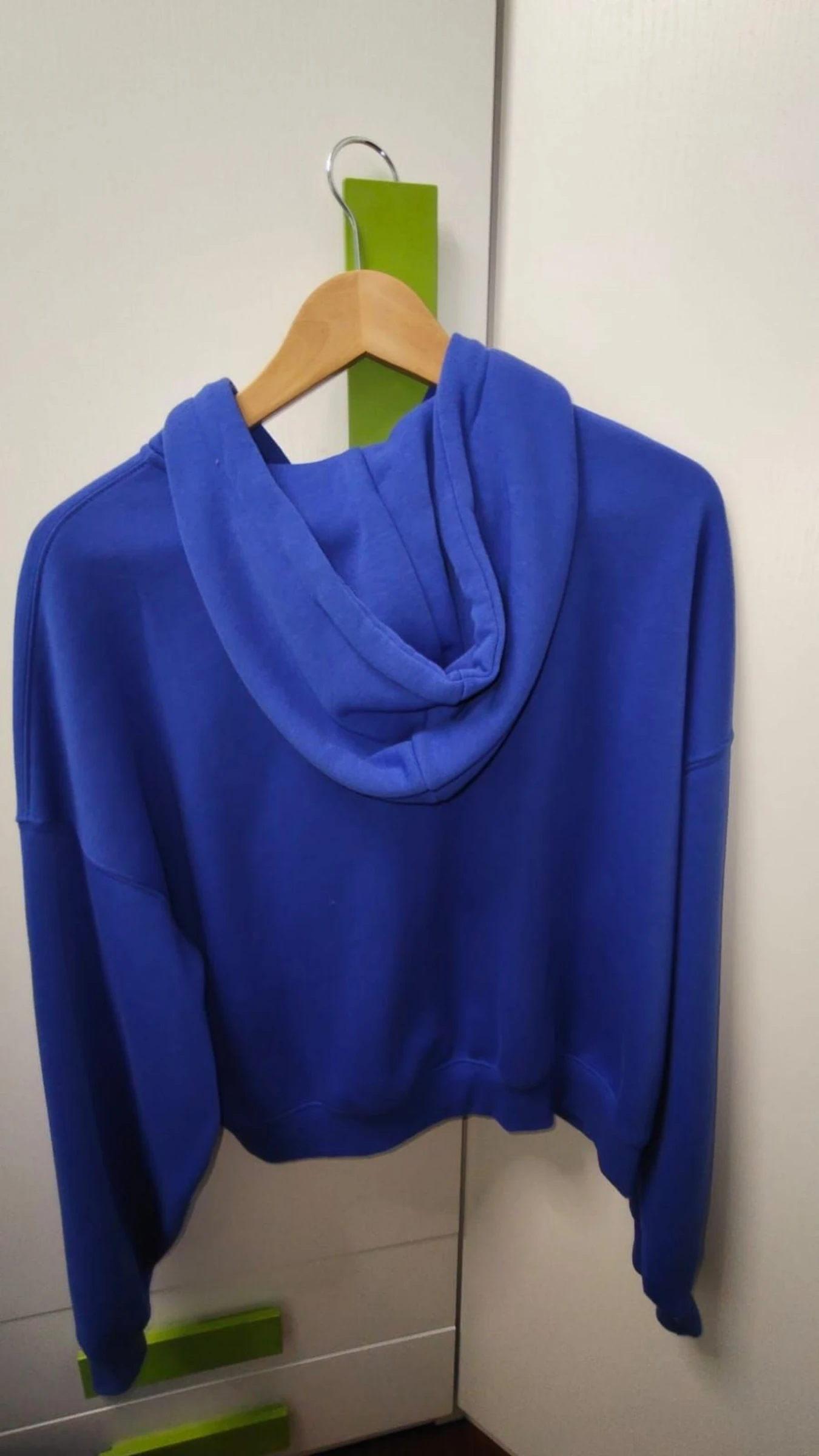 Blauwe open dames hoodie – photo 2